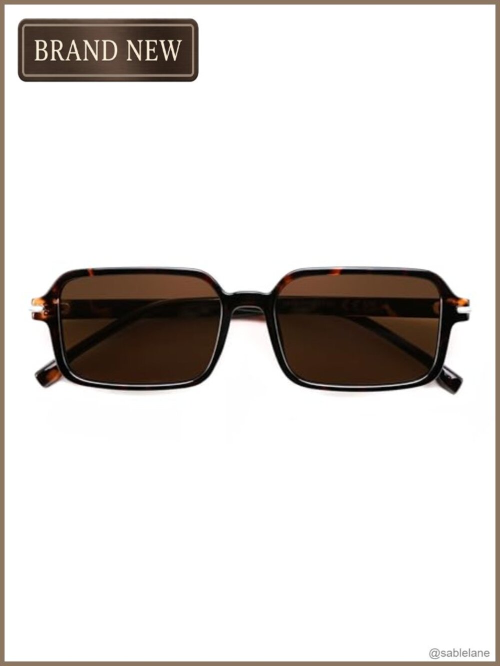Trendy Rectangle Sunglasses UV400 Protection Lightweight Fashionable